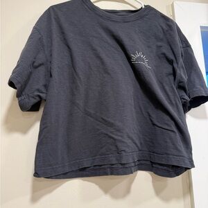 Universal Thread Black Sunburst Crop Top